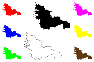 Fototapeta premium Nasugbu city (Calabarzon Region, Republic of the Philippines, ROP) map vector illustration, scribble sketch Nasugbu map