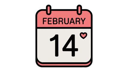 February 14th: A simple calendar page shows the date of February 14th, accompanied by a small heart symbol, creating a visual reminder of a day dedicated to love and affection.