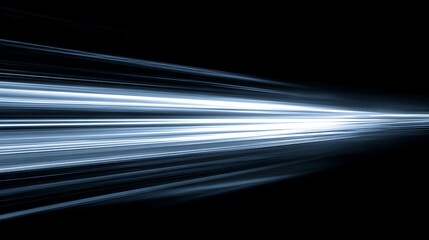 Abstract composition featuring streaks of light, emanating from a bright core, on dark background