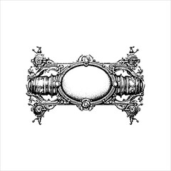 Ornate Mechanical Frame with Industrial Details