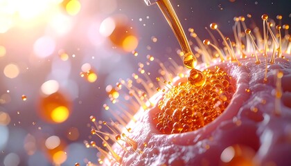 Medical Injection into Cell with Microneedle.