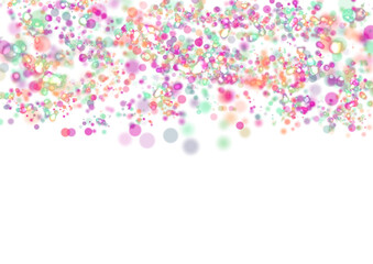 Colorful Confetti Border with White Space
