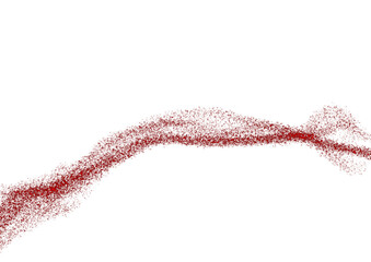 Red Dot Wave Pattern on White