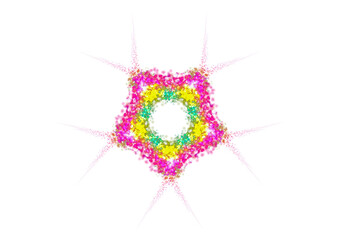 Six-Point Fractal Starburst Pattern
