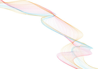 Diagonal Flowing Colorful Waves on White