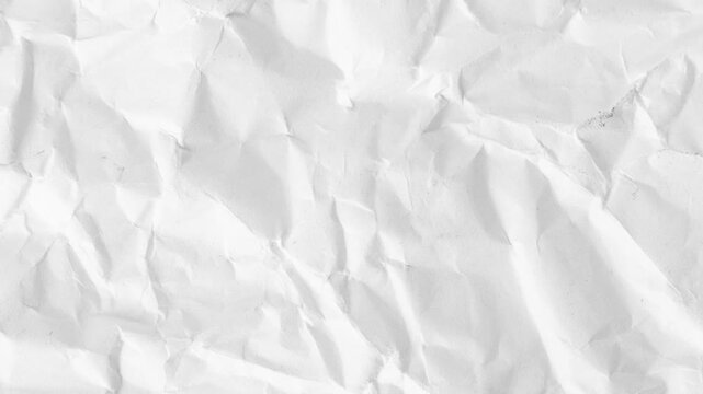 White crumpled paper stop motion background texture.White moving paper texture.Animated white clean empty crumpled paper background,Crumpled white paper texture pattern stop motion animation backgroun