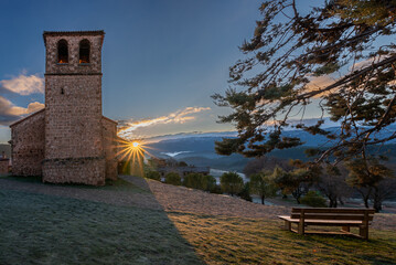 Historic Holy Spirit Church with views over Calares del Mundo Natural Park in Riopar Viejo