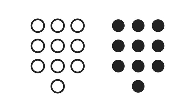 Keypad icon simple vector. Keypad icon flat and thin vector.