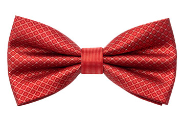 Red bowtie isolated on transparent background