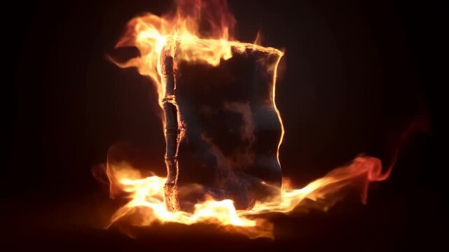 Burning book transformation: ignition to inferno in dramatic slow motion