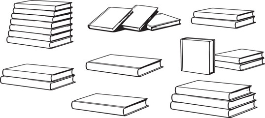 books on a white