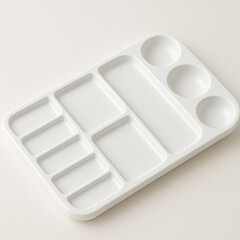 An isolated medical blister pack of white pills and prescription tablets in a pharmacy drug package container