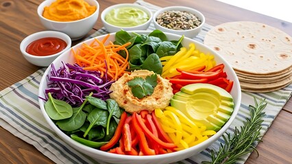 Healthy Gourmet Breakfast Spread with Salmon, Pancakes, and Fresh Fruits