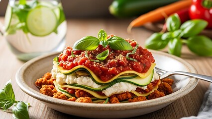 Healthy Gourmet Breakfast Spread with Salmon, Pancakes, and Fresh Fruits