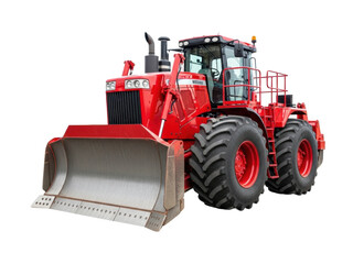 Obraz premium Heavy equipment operation at construction site earthmoving focus isolated on transparent background