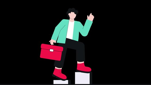 business man and woman with briefcase