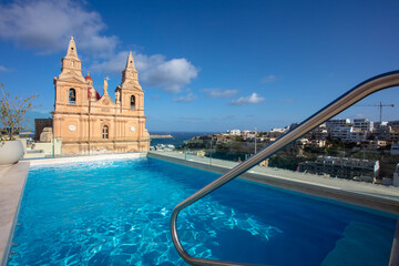 Looking from the Church at Mellieha Malta