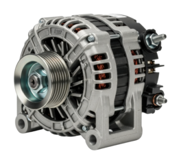 Engineering insights on automotive alternator features for shops isolated on transparent background