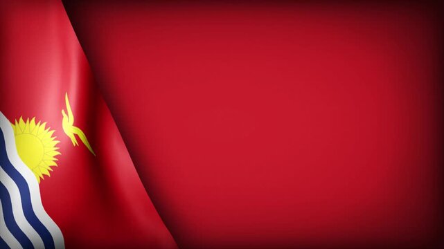 High Quality National Animated Background with Wavy Flag of KIRIBATI