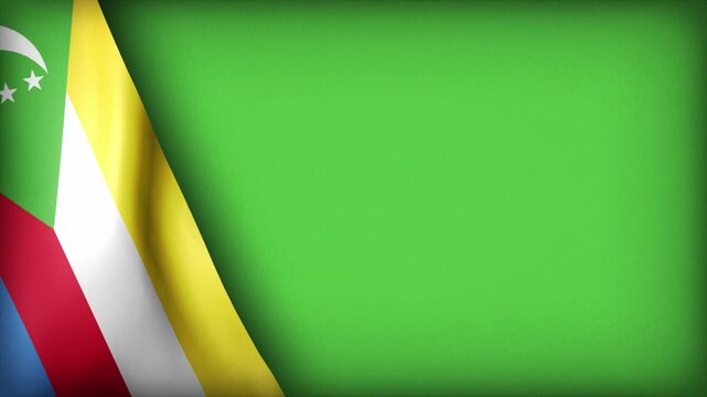 High Quality National Animated Background with Wavy Flag of COMOROS