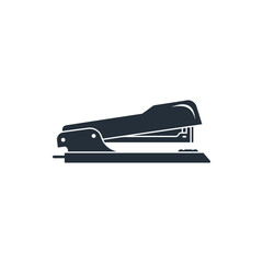 black stapler icon on white background