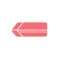 pink arrow icon on white background