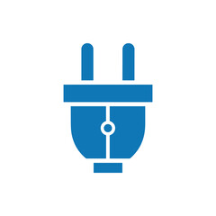 blue electrical plug icon