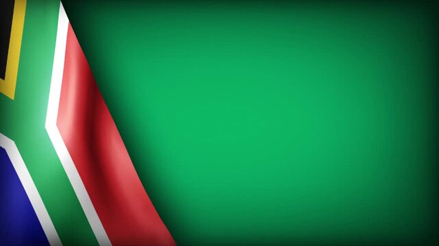 High Quality National Animated Background with Wavy Flag of SOUTH AFRICA