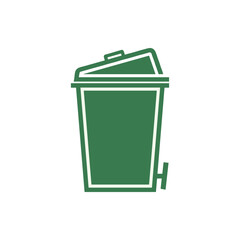 green trash can icon