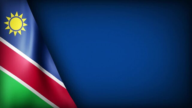 High Quality National Animated Background with Wavy Flag of NAMIBIA