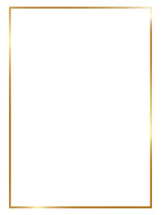 Obraz premium Gold photo frame isolated on transparent background
