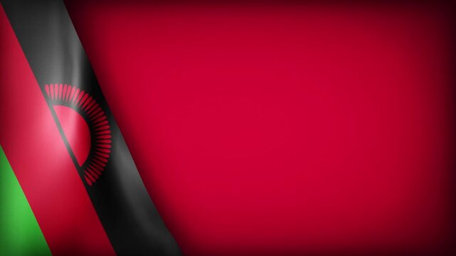 High Quality National Animated Background with Wavy Flag of MALAWI