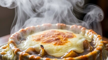 Steaming Hot Pie Fresh from the Oven with Rising Vapor, IMG_JAN01 Reference, Culinary Delight