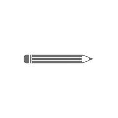 Gray pencil icon on white background