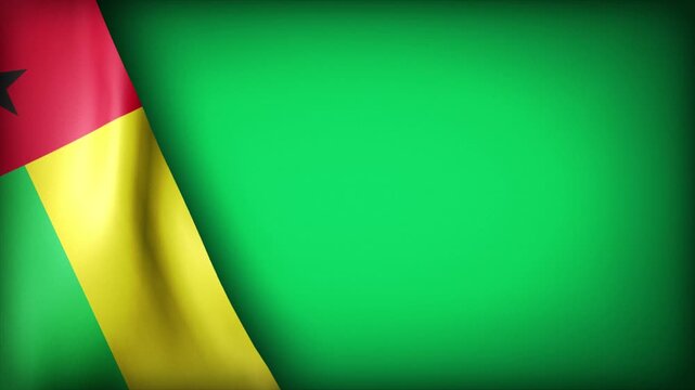 High Quality National Animated Background with Wavy Flag of Guinea-Bissau