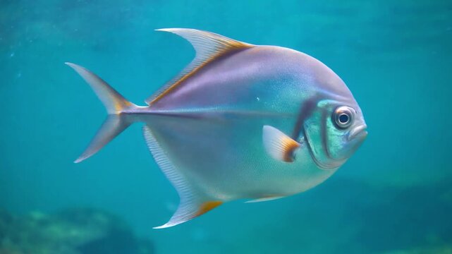 High-quality 3D render of a saltwater fish in a serene aquatic environment with soft shadows and professional cinematic lighting.