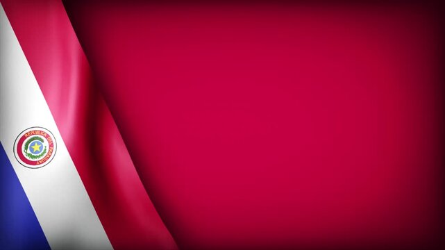 High Quality National Animated Background with Wavy Flag of PARAGUAY