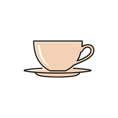 Beige tea cup