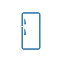 blue two door fridge icon
