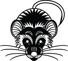 rat small animal silhouette vector illustration
