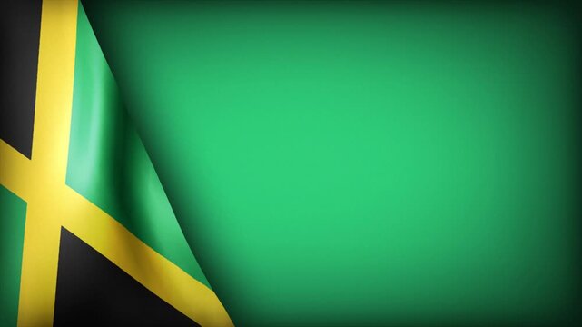 High Quality National Animated Background with Wavy Flag of JAMAICA