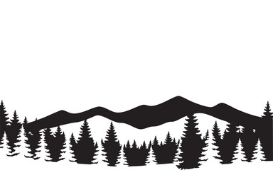 winter landscape silhouette