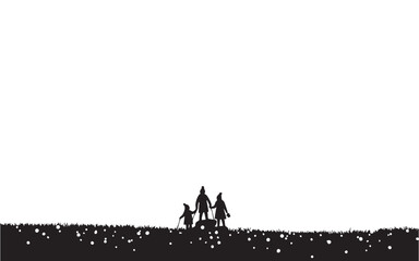 winter landscape silhouette