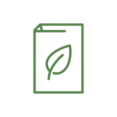 green leaf icon on document