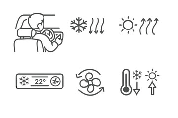 Car climate control icons