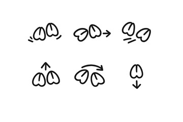 Abstract Heart Shapes in Motion