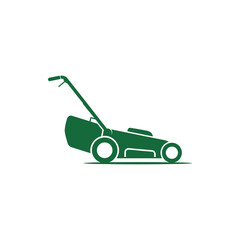 green lawn mower icon