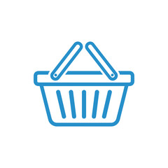 blue shopping basket icon