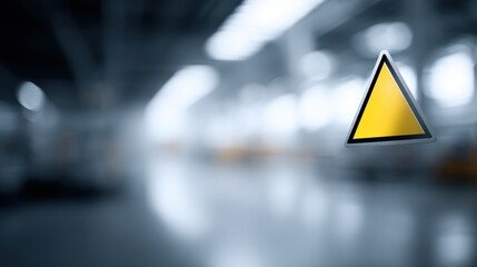 Safety compliance signage and procedures in modern factory environment