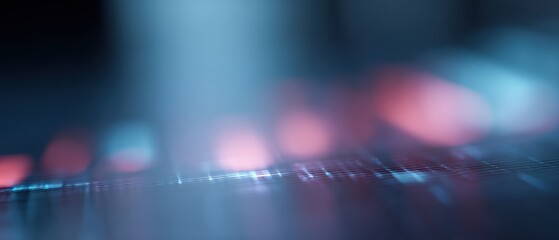 Smart financial technology concept with holographic data interface